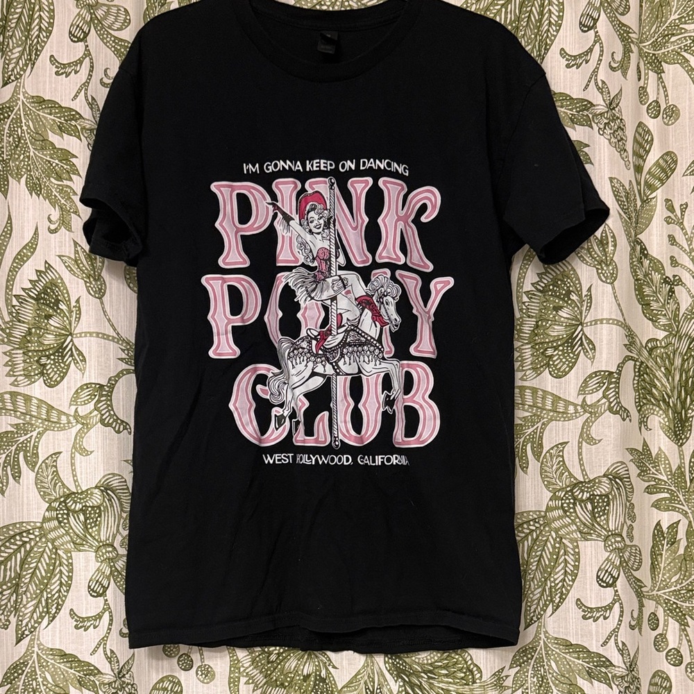 Black Pink Pony Club Graphic Tee